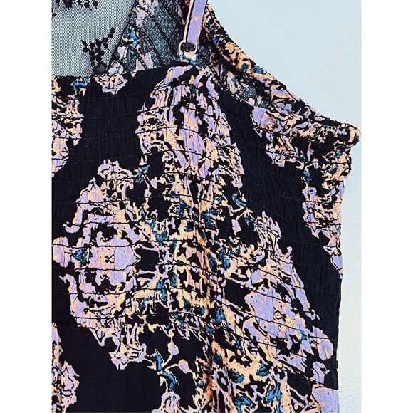 NEW Intimately by Free People Womens Small That Moment Black Pink Slip Lace Maxi - Picture 10 of 10